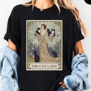 Cat Lady Tarot Card Shirt, Cat Lover Tshirt